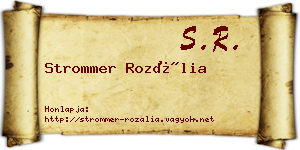 Strommer Rozália névjegykártya